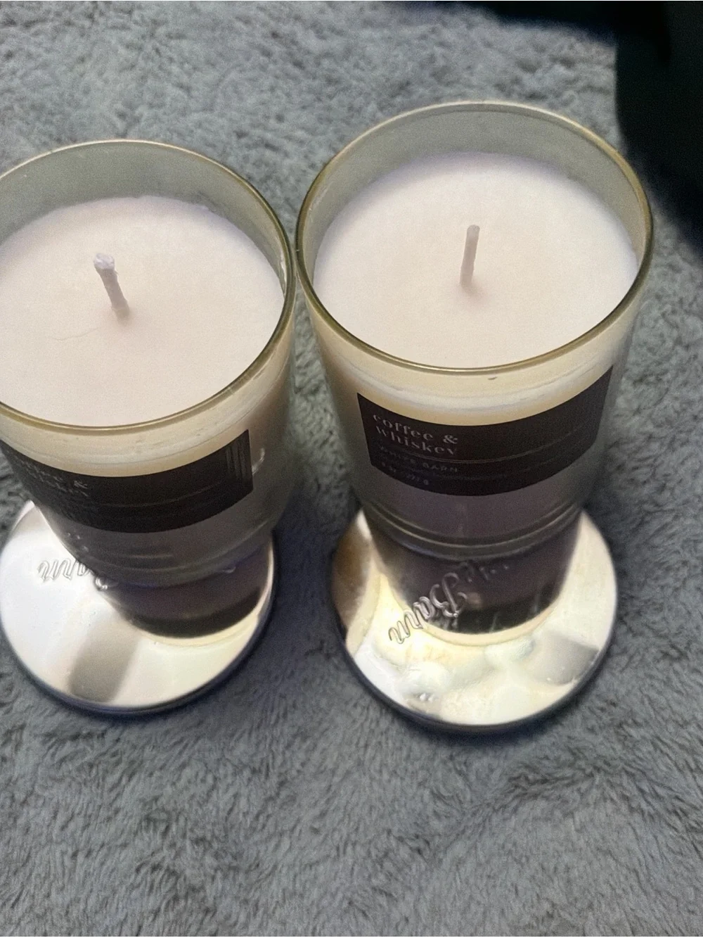 White Barn Coffee & Whiskey Candle - Cream with Purple Label